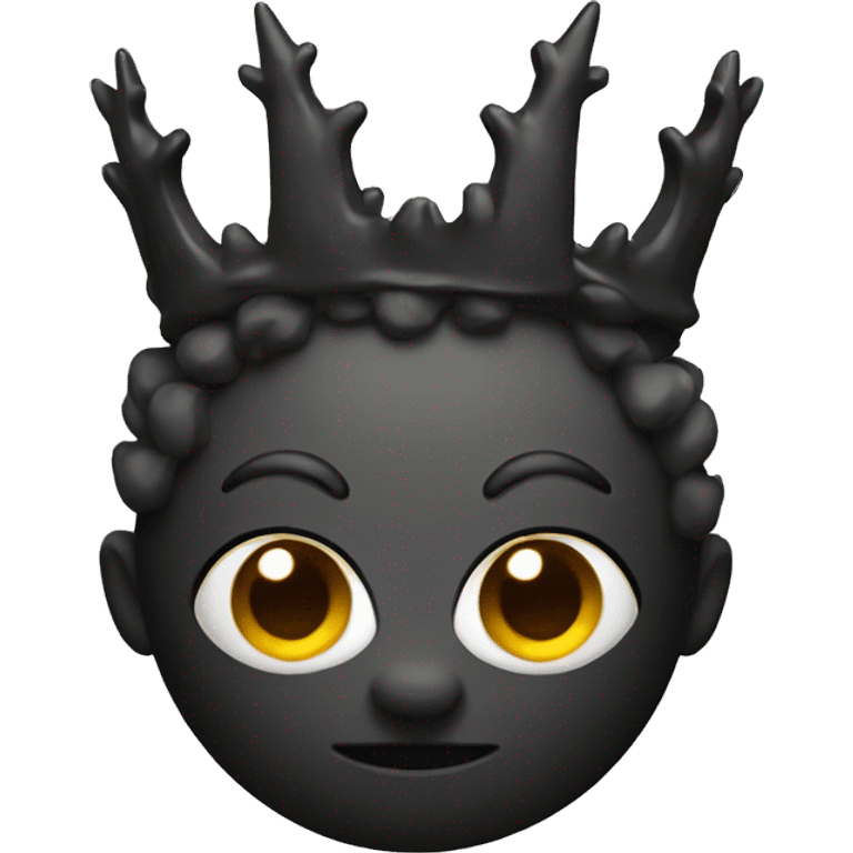 black horned emoji face with crown emoji