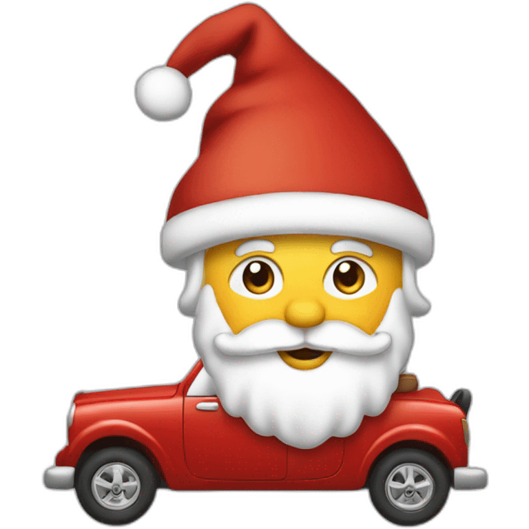 Santa clou en su carro navideño emoji