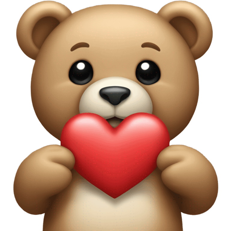 teddy bear with heart emoji