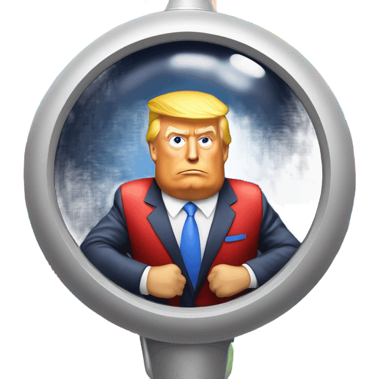 Donald trump riding a rocket like a horse  emoji