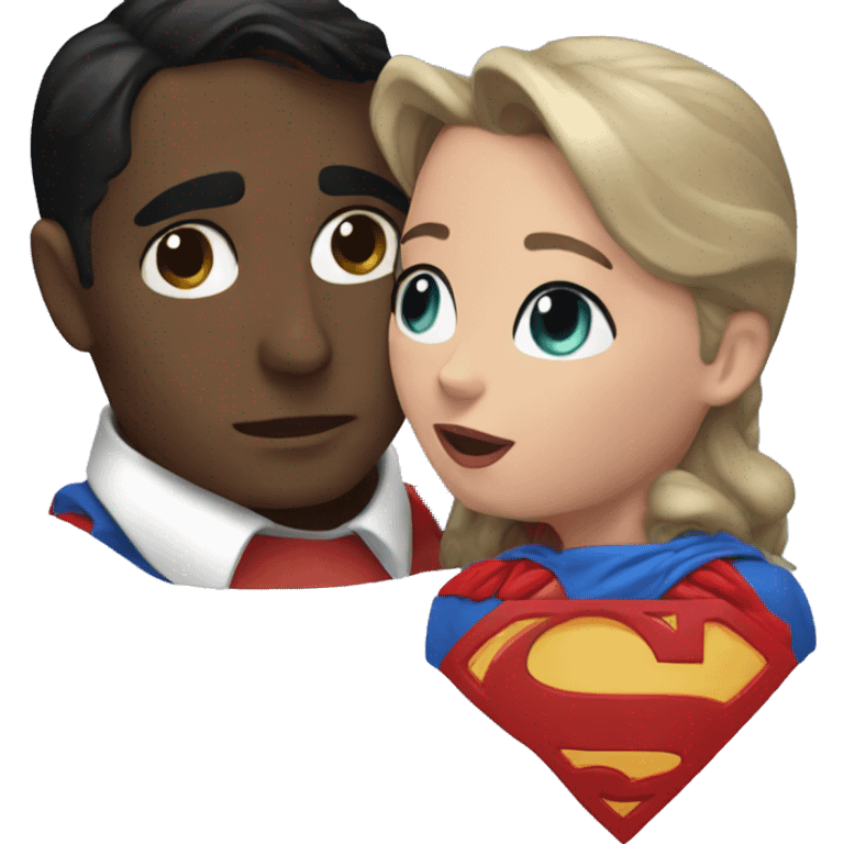 Superman kiss emoji