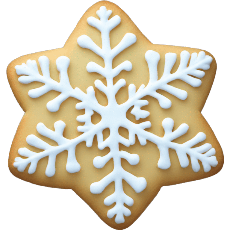 Sugar cookie with snowflake emoji