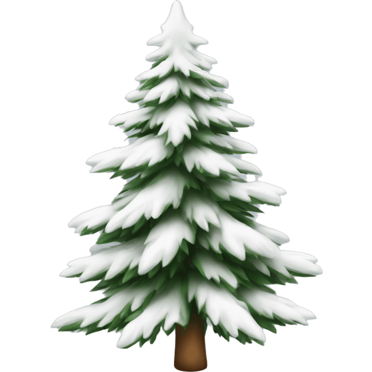  actual white fir christmas tree isolated.  emoji