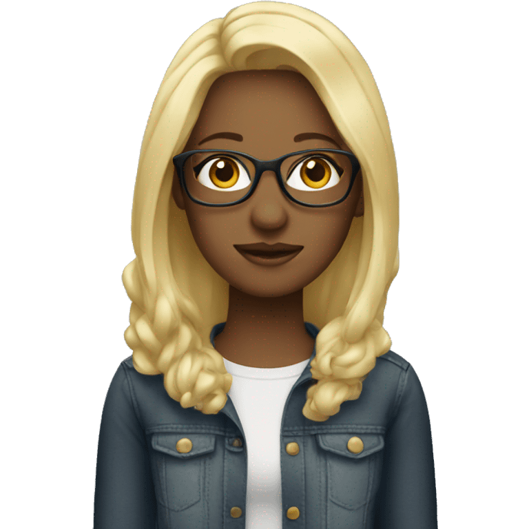 blonde with glasses emoji