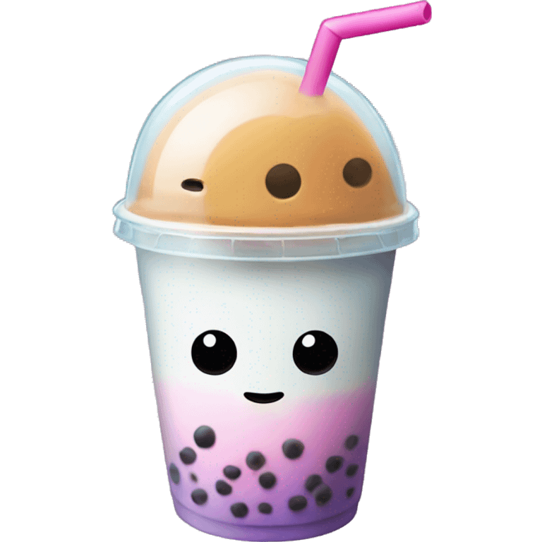 bubble tea with no face and no cream emoji