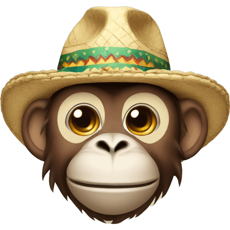 monkey wearing sombrero emoji