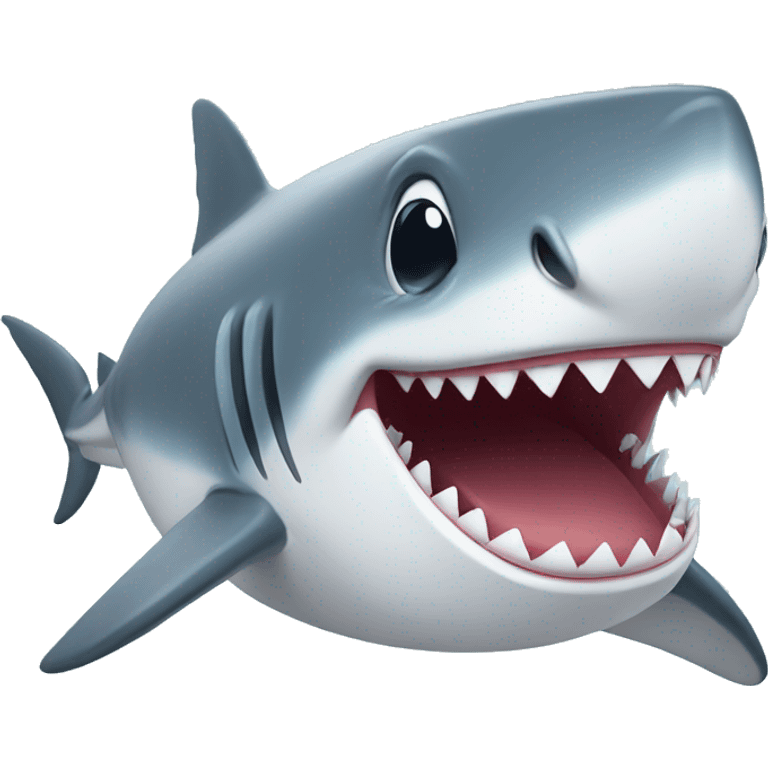 Shark with happy face emoji