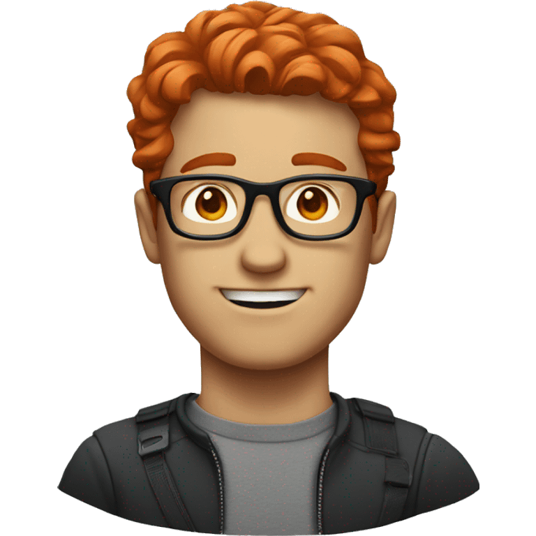 Guy with red hair and glasses emoji