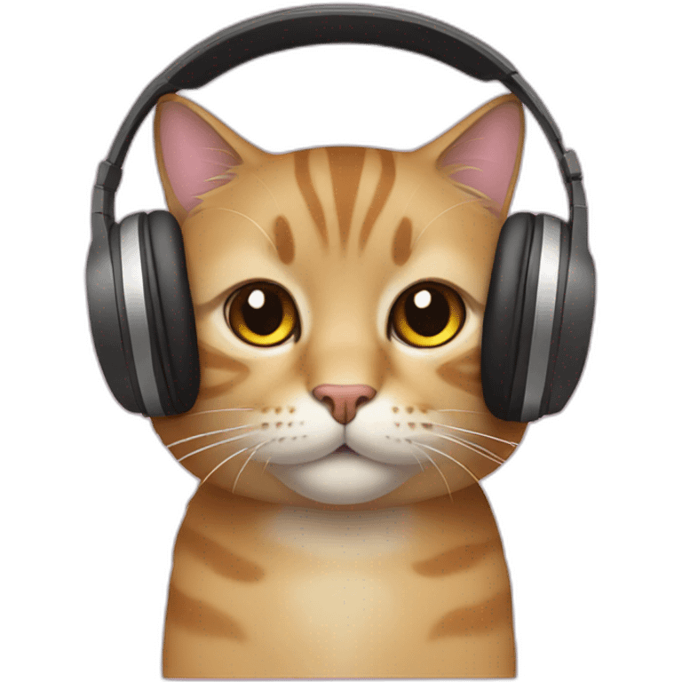 cat with headphone emoji