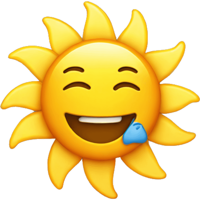 A happy sun emoji emoji