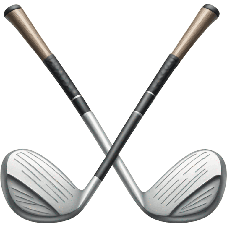 Hand drawn Golf logo of 2 crossed golf clubs  emoji