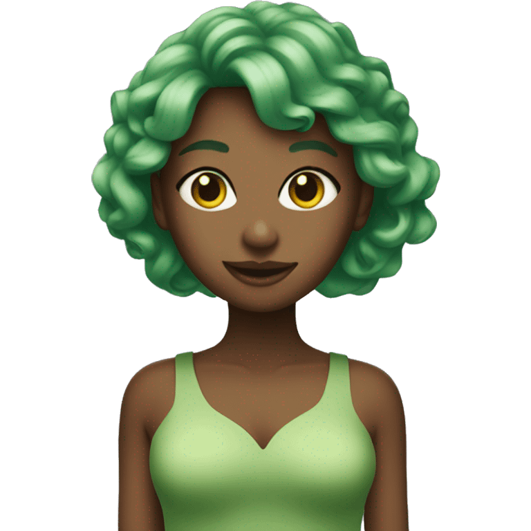 green demure emoji