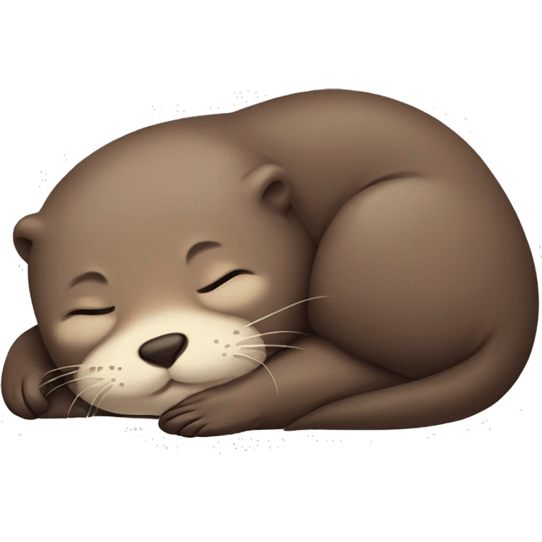 cute otter sleeping emoji