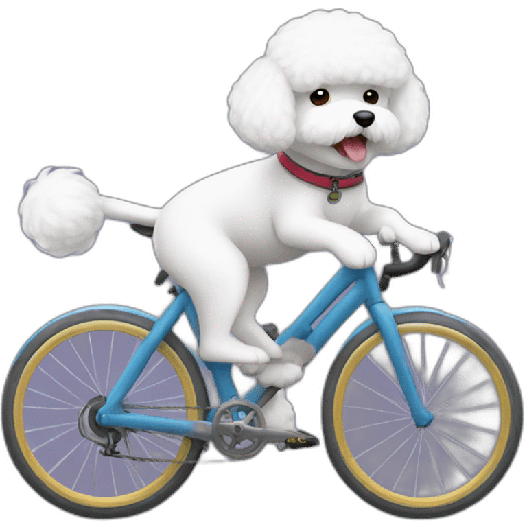 Bichon frisé cycling emoji