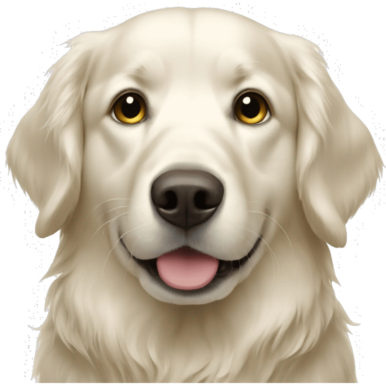 White golden retriever  emoji