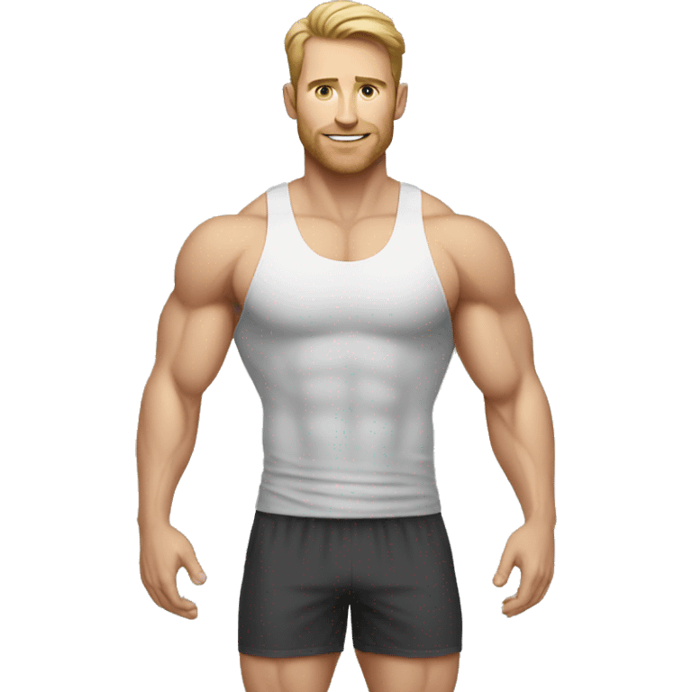 White man gym emoji