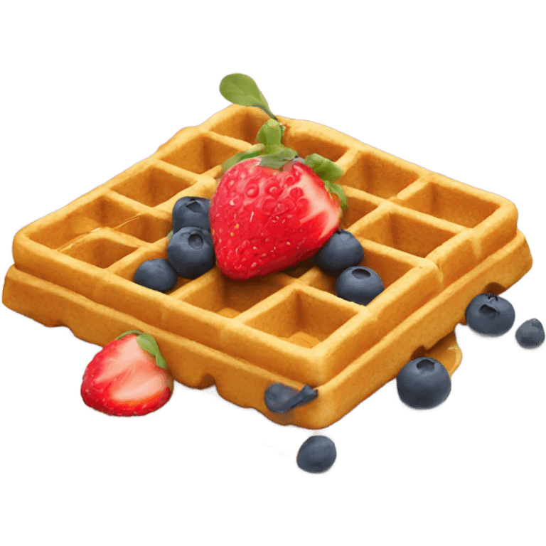 waffles with fruit emoji