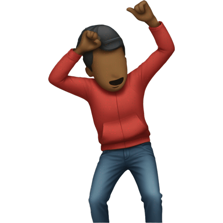 a person dabbing  emoji