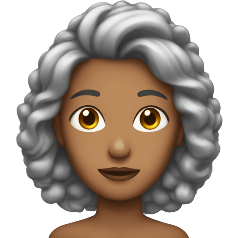 Woman with foils in her hair emoji