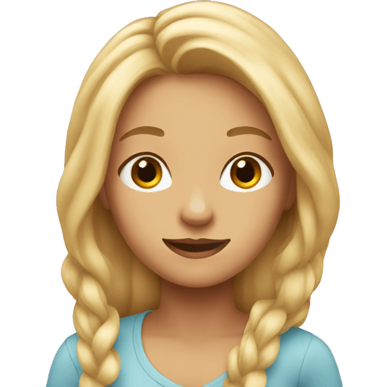 stella with long blonde hair emoji