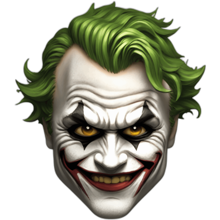 Heath ledger joker batman portrait smiling emoji