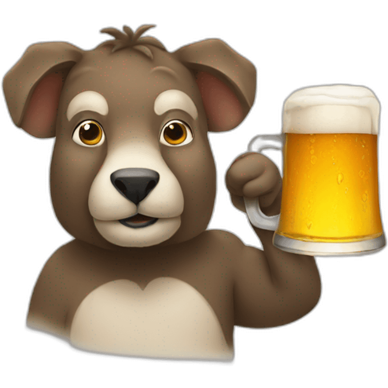 animal drinking beer emoji