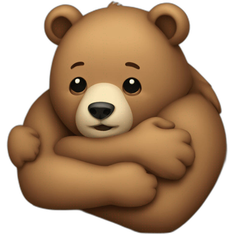 bear hugging emoji