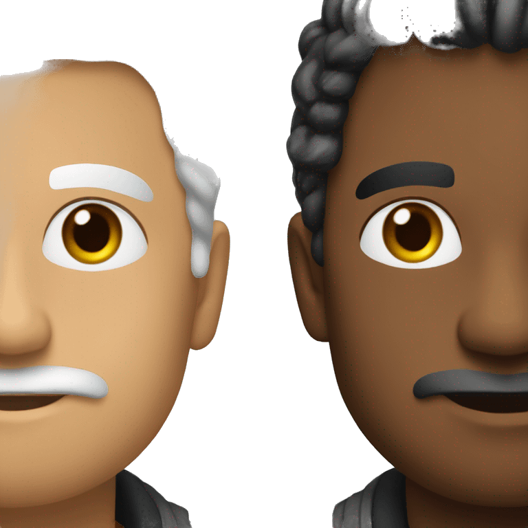 two men forming alliance emoji