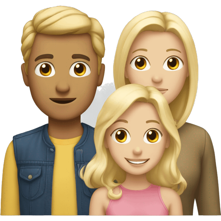 two white dads, a blonde boy and a blonde girl   emoji