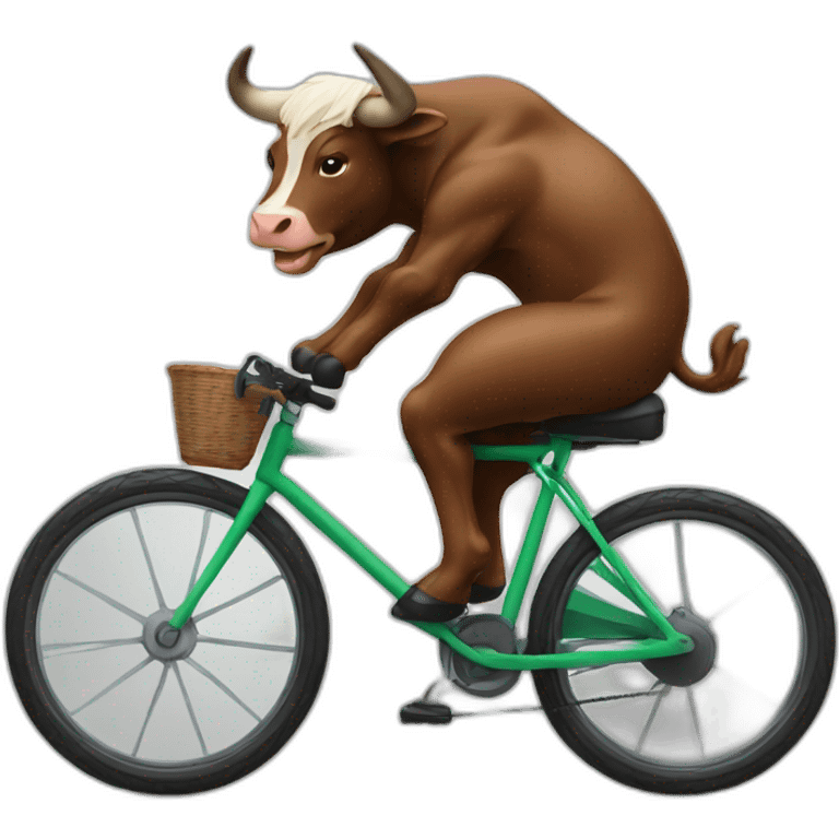 bull driving bike emoji