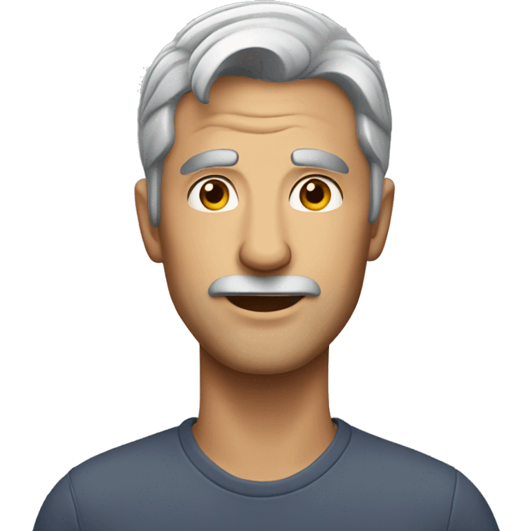 man with grey hair emoji