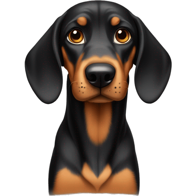 Black n tan hound  emoji