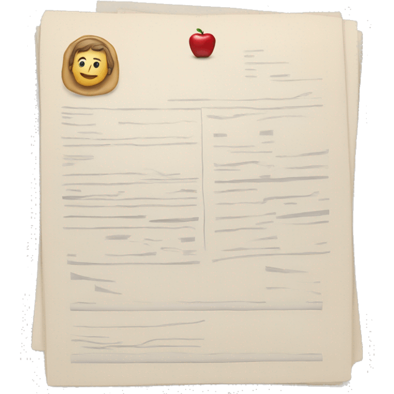 a bunch of immigration documents apple style emoji