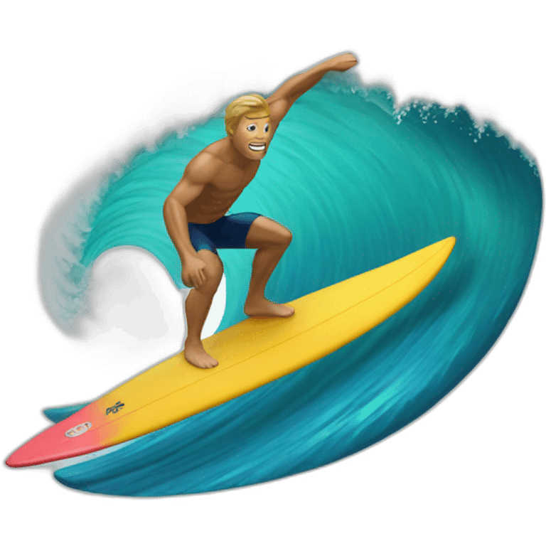 big wave surfer emoji