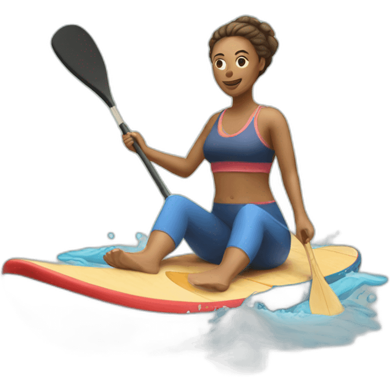 Woman play paddle emoji