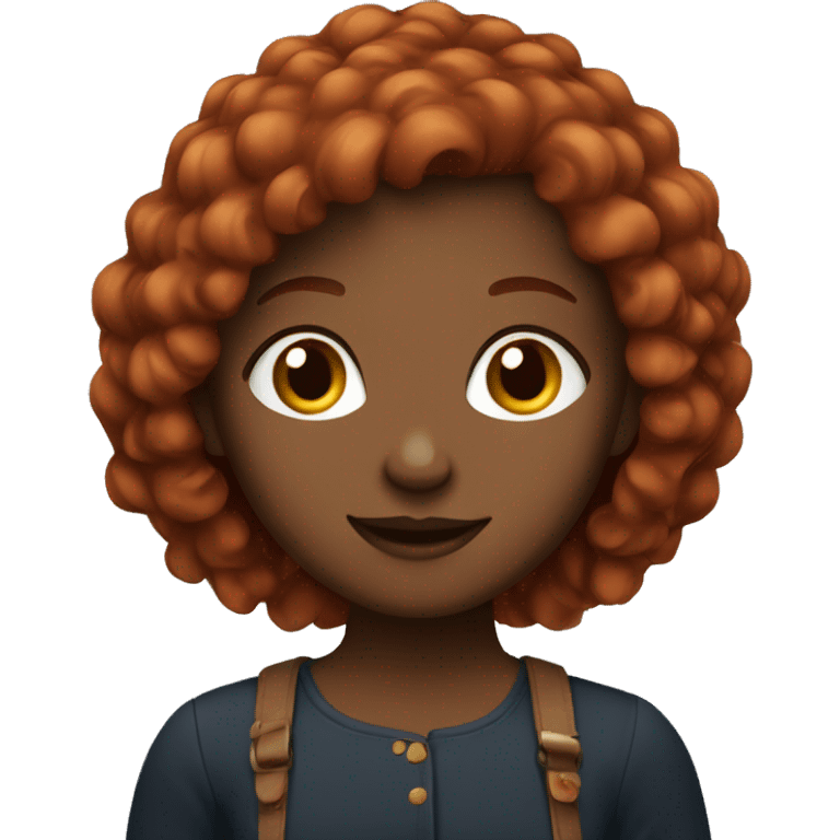 Girl with burgundi hair  emoji