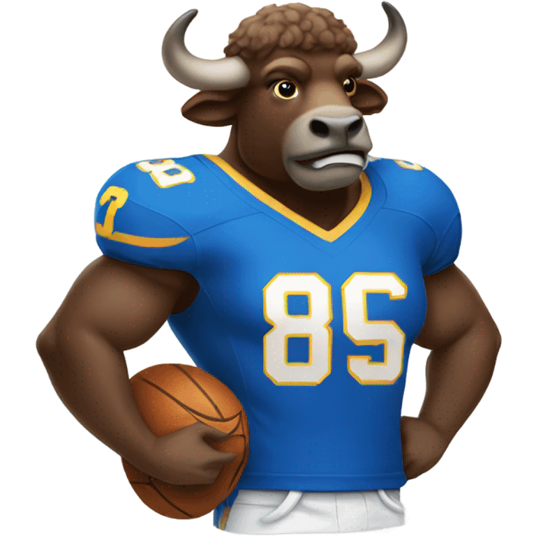 Buffalo wearing blue jersey emoji