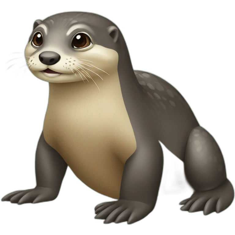 Loutre sur tortue emoji