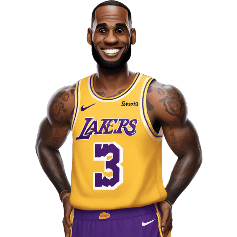 Lebron James in a laker jersey emoji