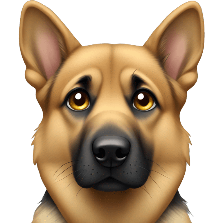 sad german shephard emoji