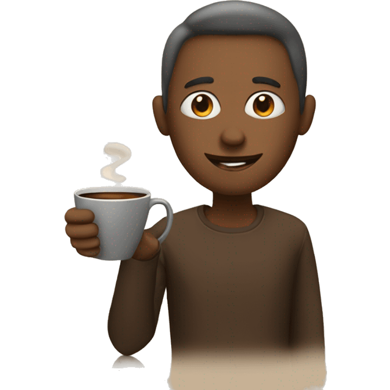 Person and coffee emoji