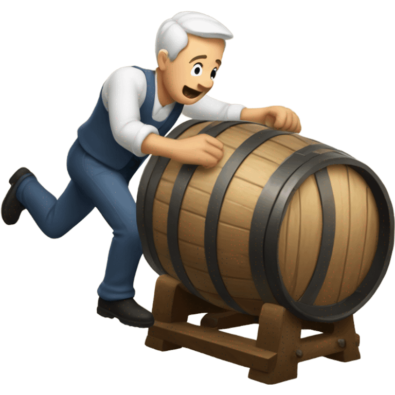 Man pushing keg emoji