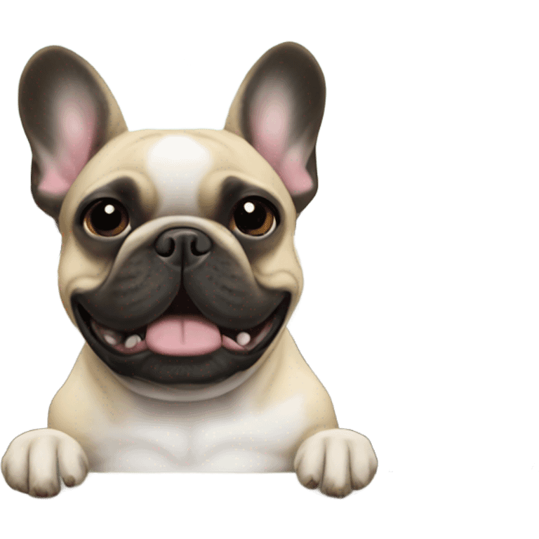 Frenchie in a jeep emoji