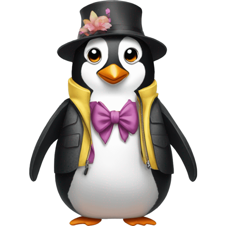 Fashionista Penguin  emoji