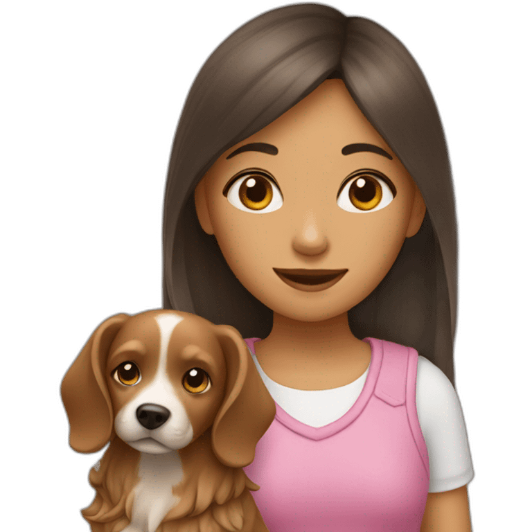 girl with dog emoji