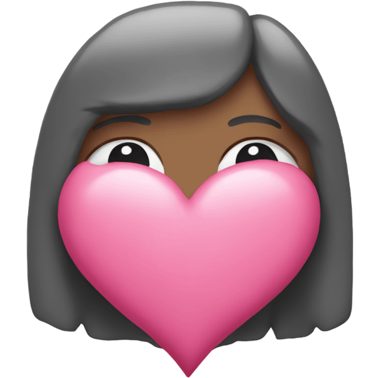 A pink heart  emoji