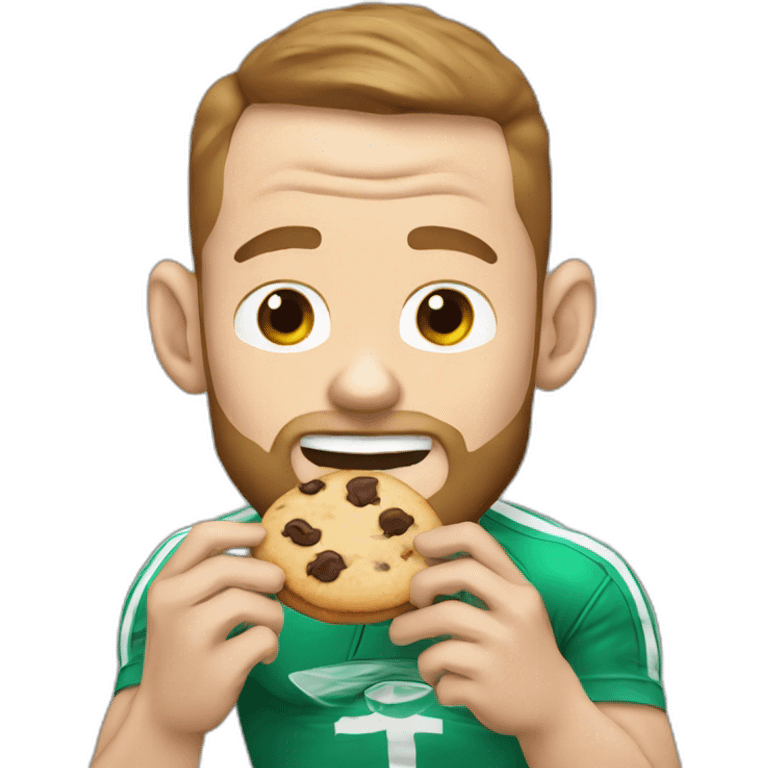 Conor mc Gregor eating a cookie emoji