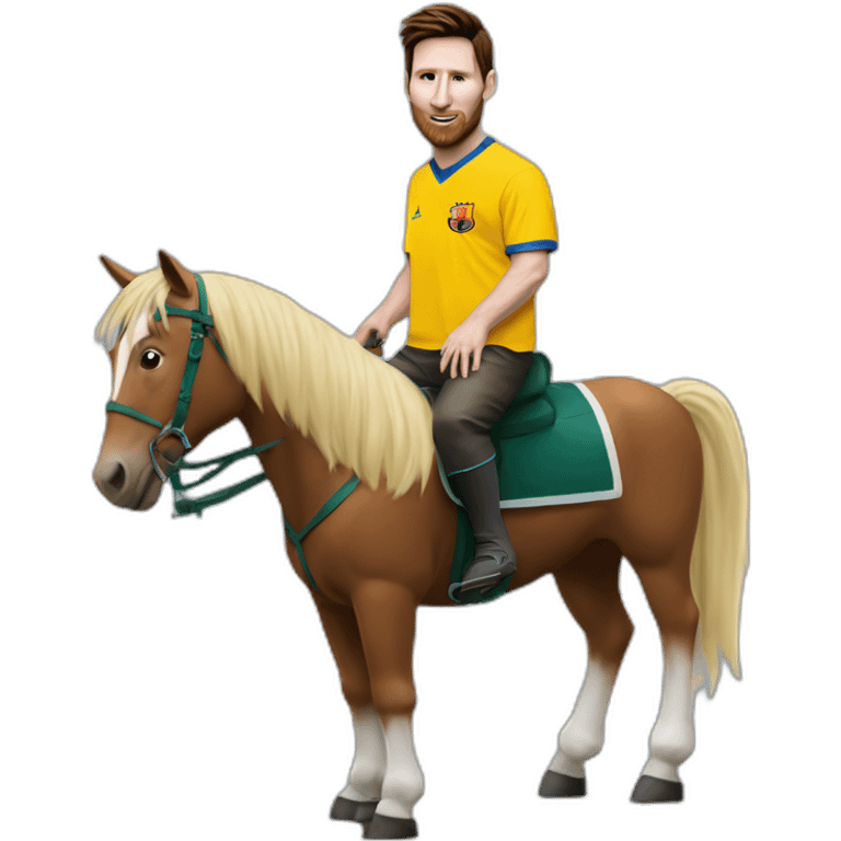 messi sur un cheval emoji