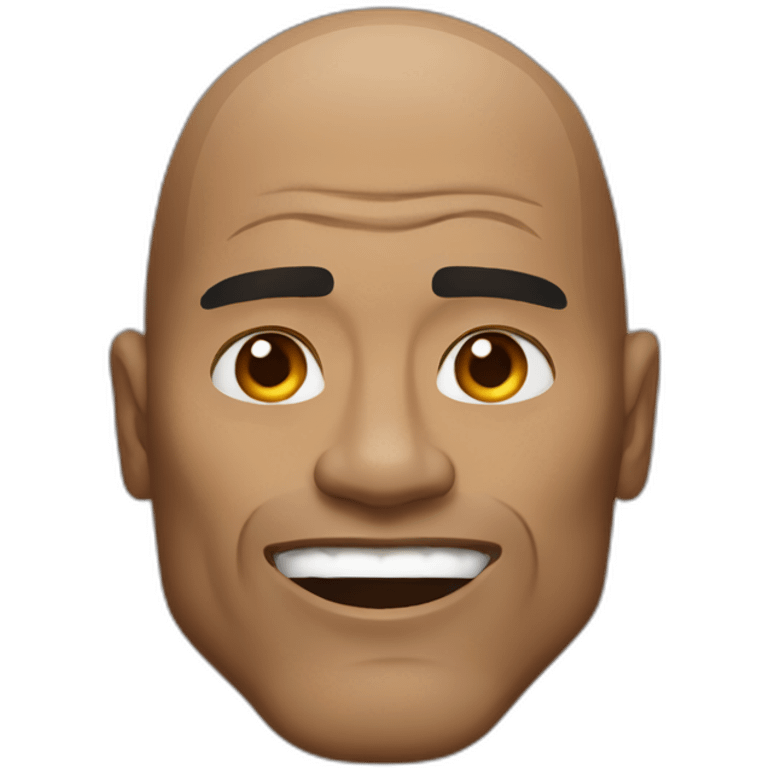 rock with dwayne johnson face emoji