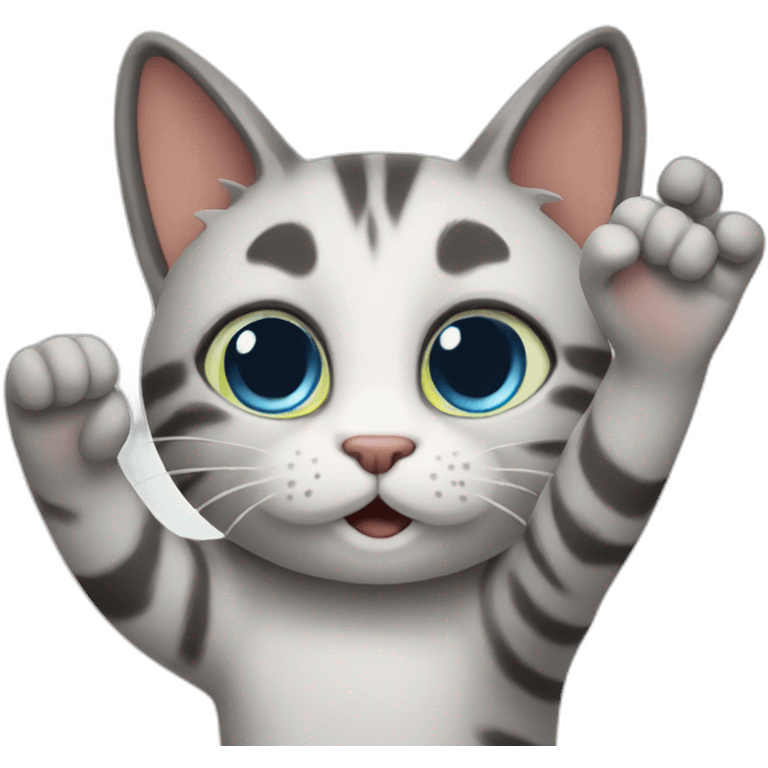 High-five-cat emoji